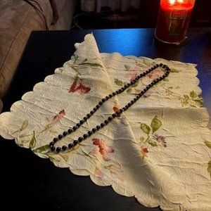 10kt Yellow Gold Black Onyx Beads